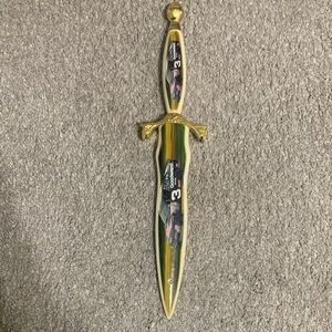Gold and Green Decorative Dagger